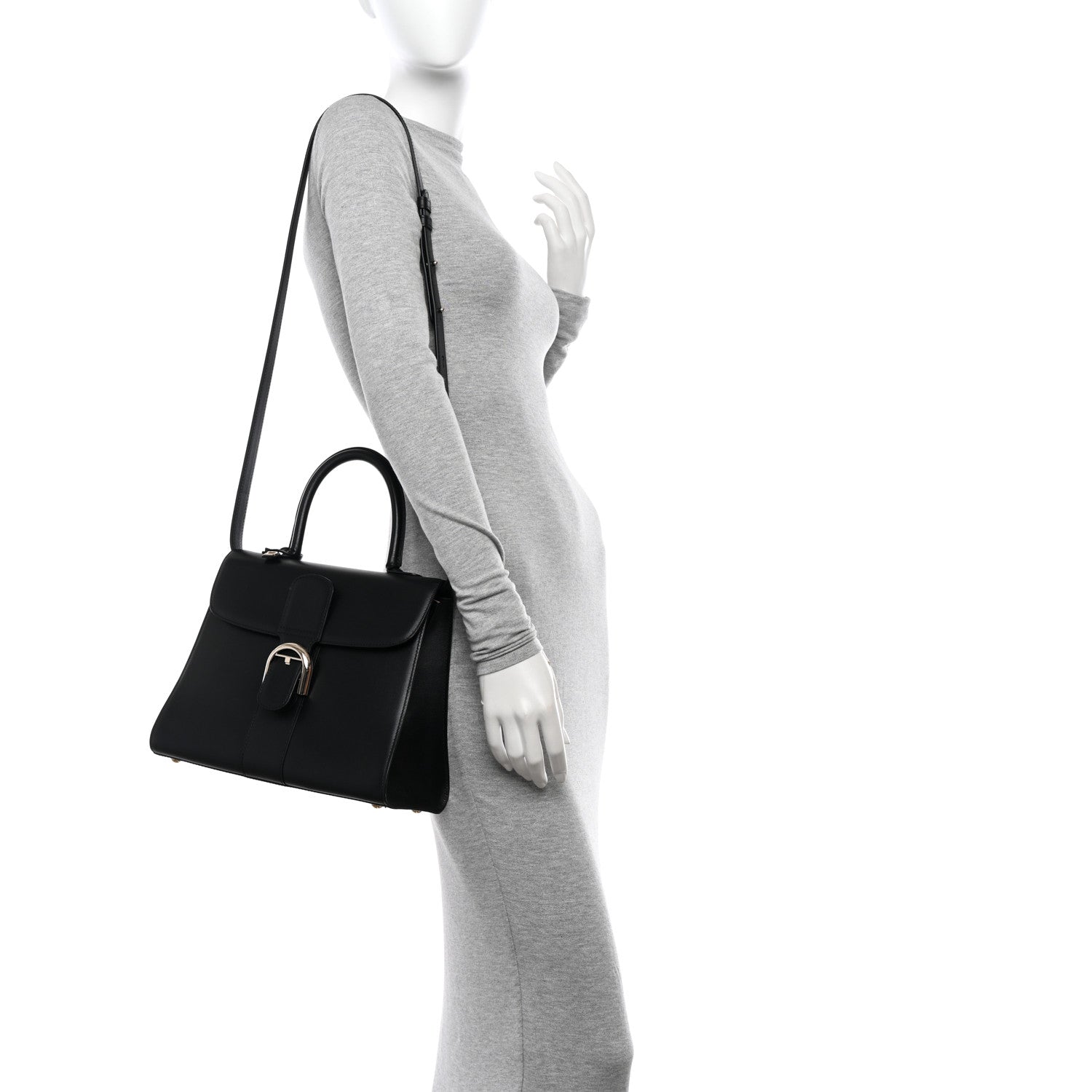 Delvaux Box Calfskin MM Brillant Satchel Black 2 of 15