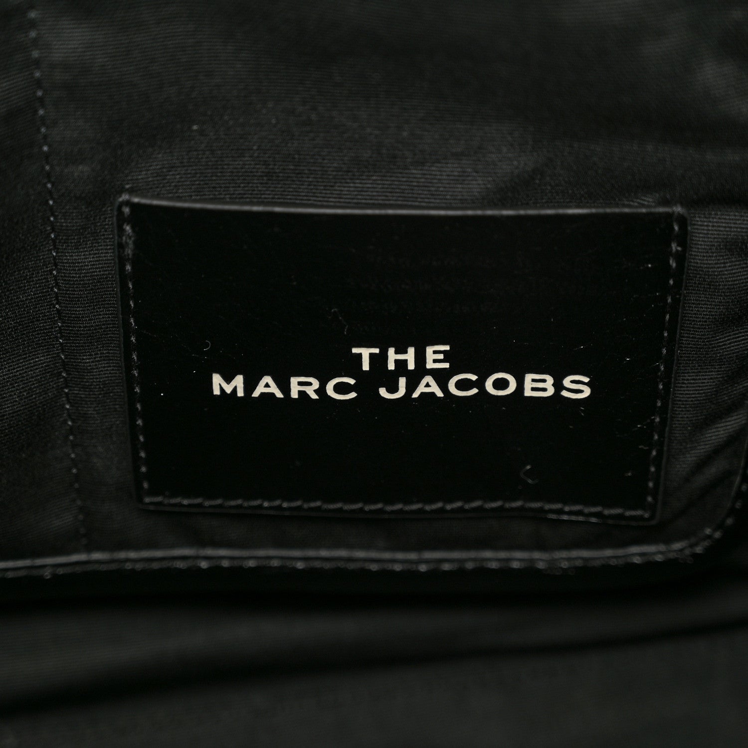 Marc Jacobs Shiny Calfskin Faux Shearling Large The Traveler Tote Bag Black 6 of 12