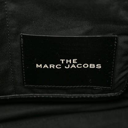 Marc Jacobs Shiny Calfskin Faux Shearling Large The Traveler Tote Bag Black 6 of 12
