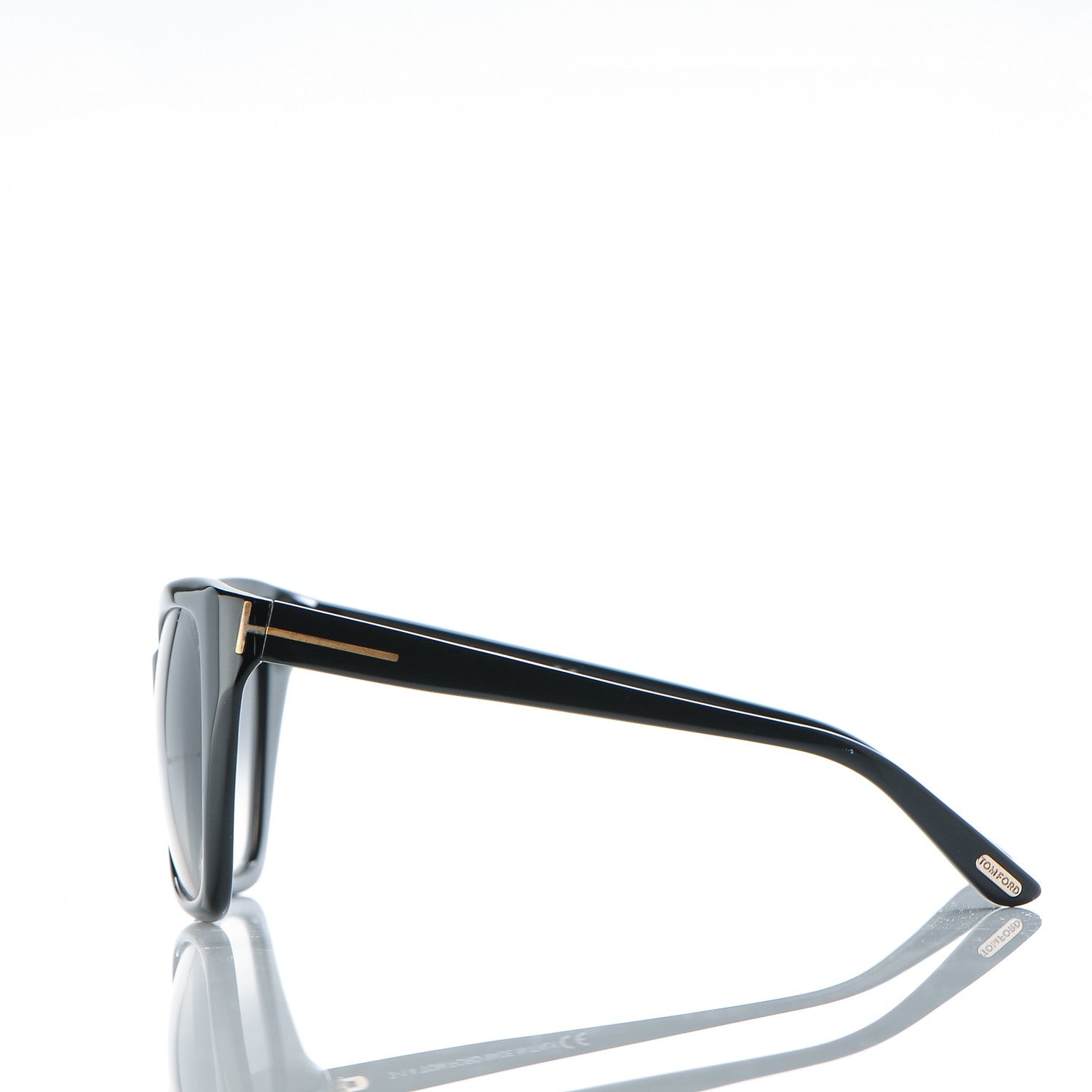 Tom Ford Carli Oversize Square Cateye Sunglasses TF295 Black 3 of 7