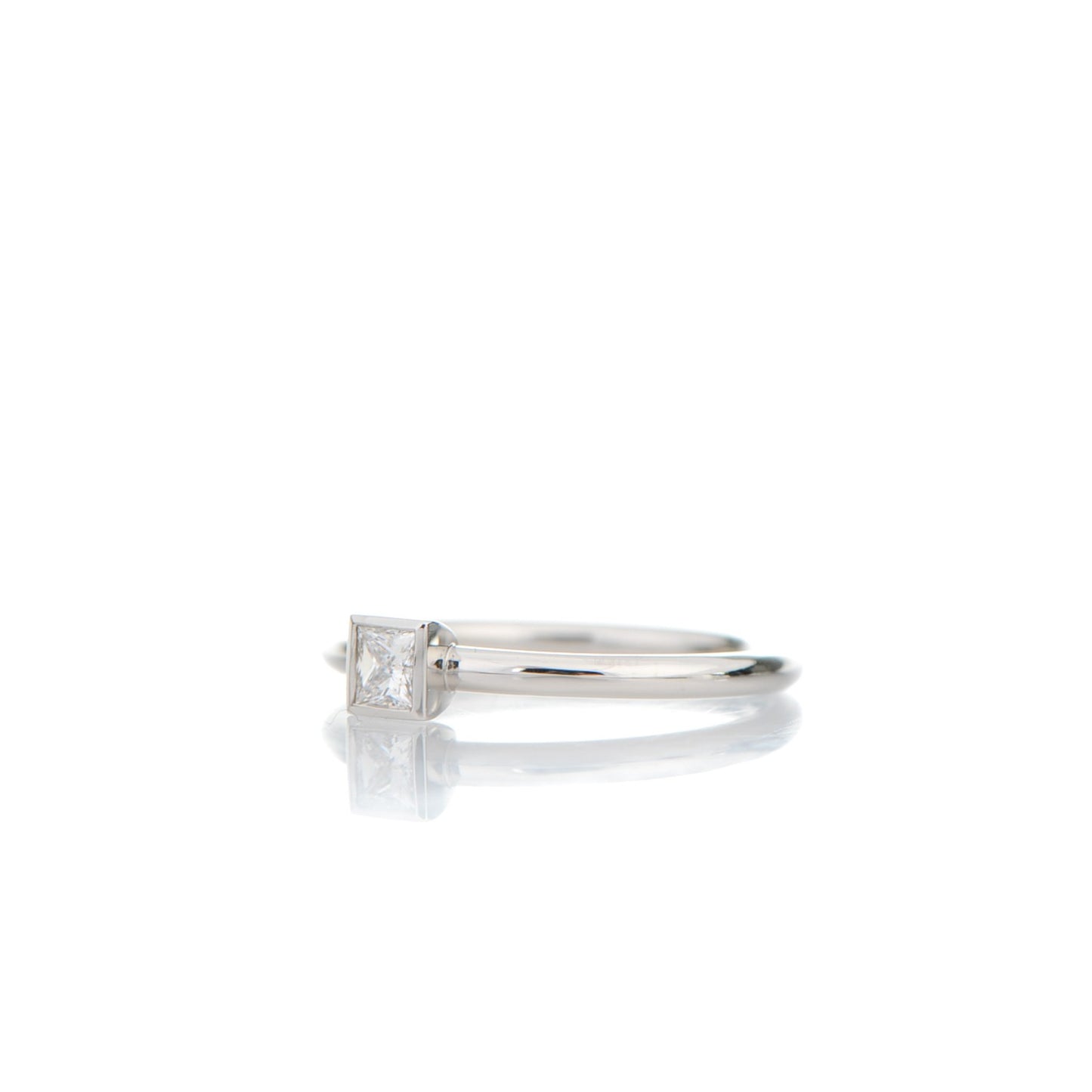 Platinum Diamond Princess Cut Engagement Ring 5