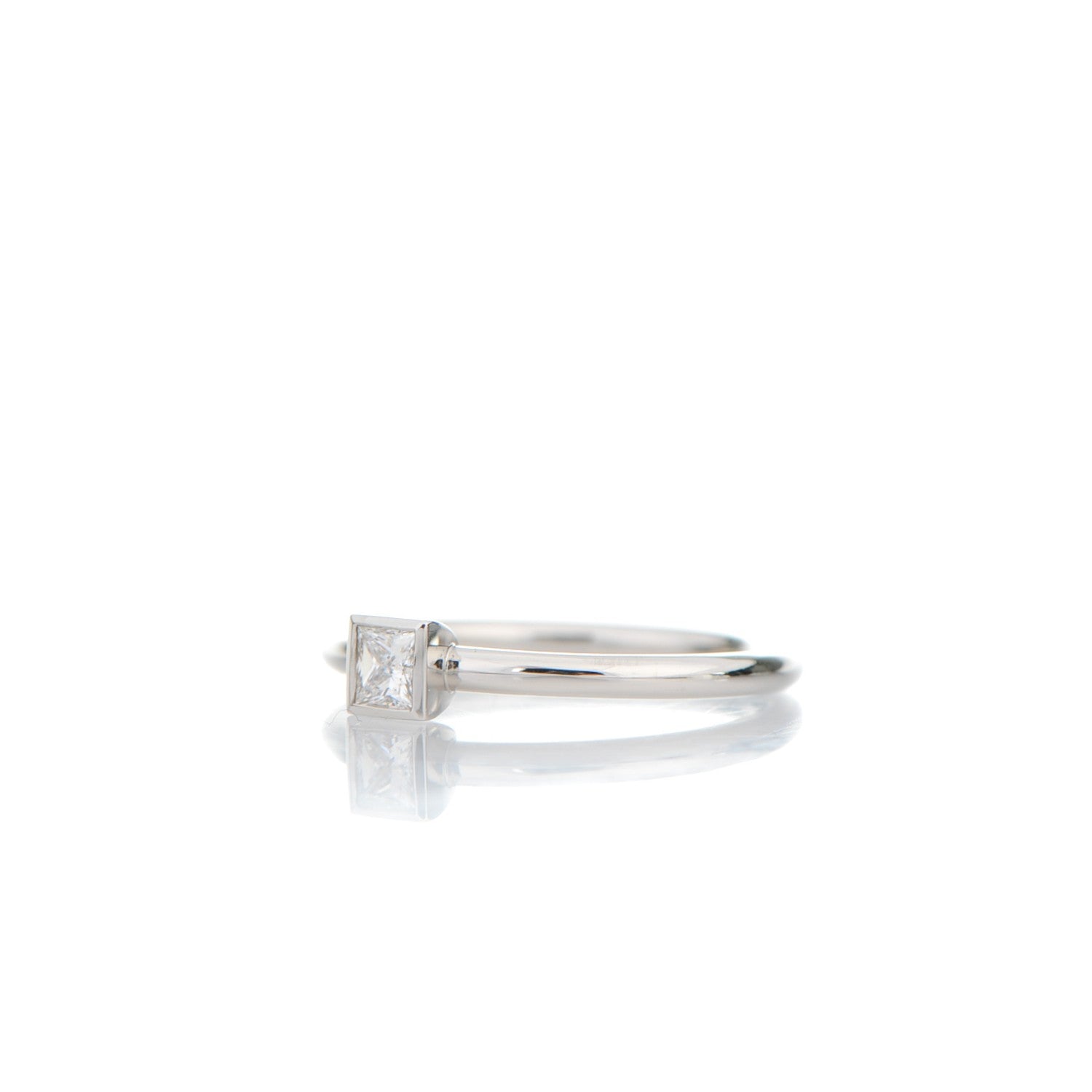Tiffany Platinum Diamond Princess Cut Engagement Ring 5 3 of 6