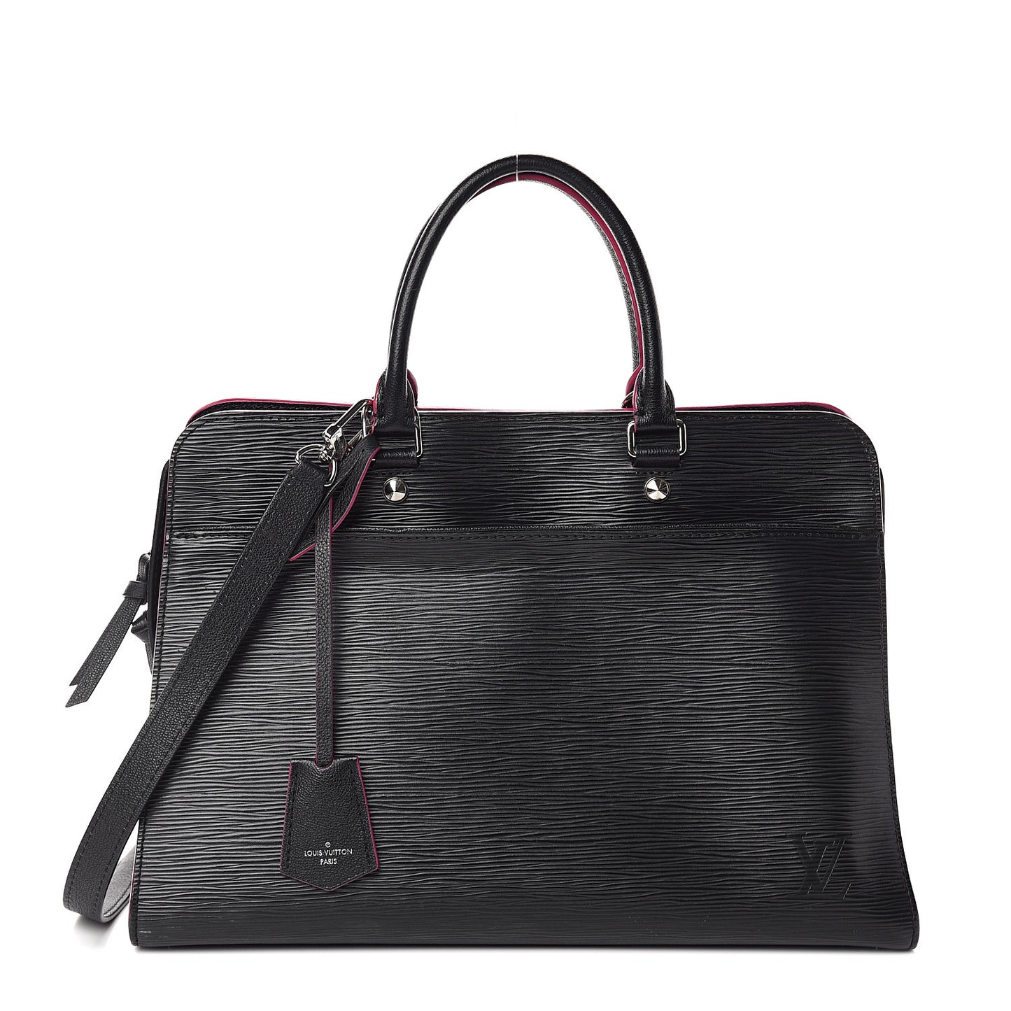 Epi Vaneau GM Black Hot Pink
