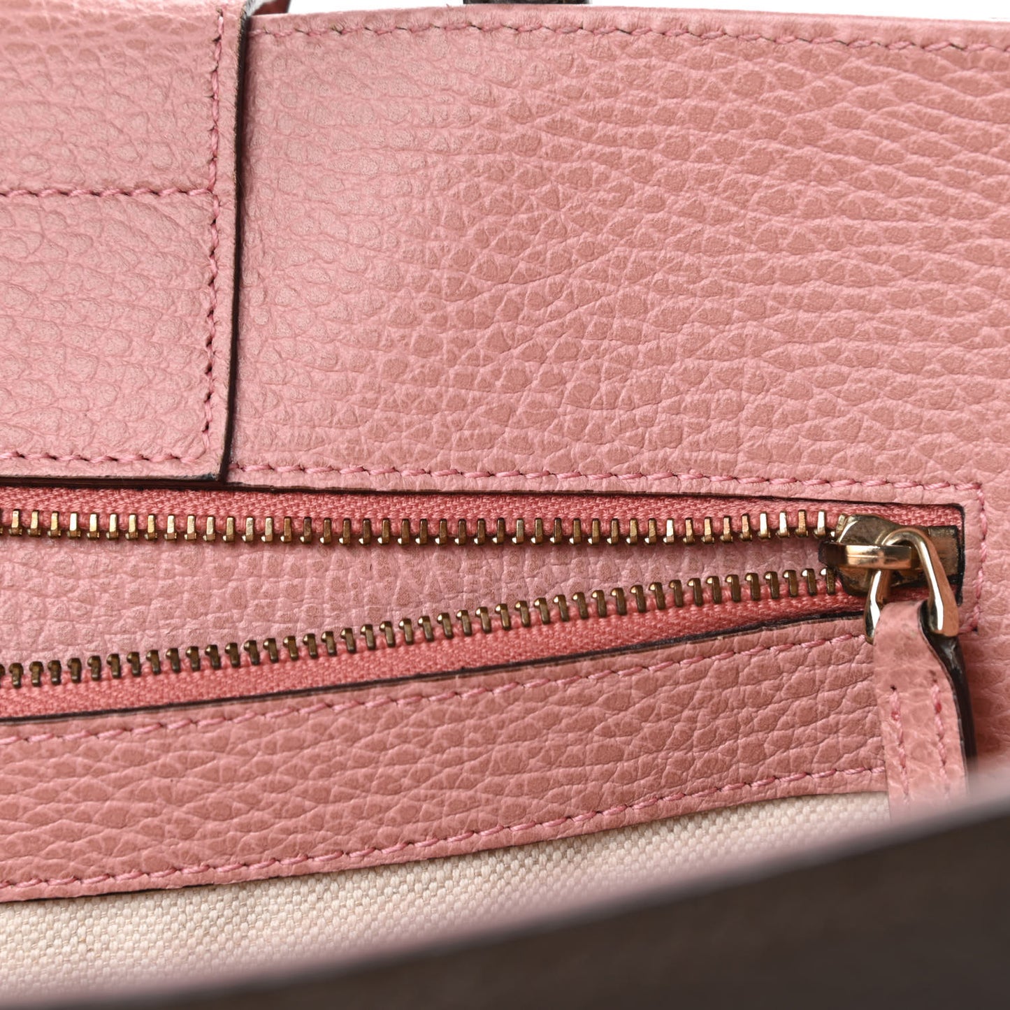 Dollar Calfskin Small Swing Tote Grey Field Soft Pink
