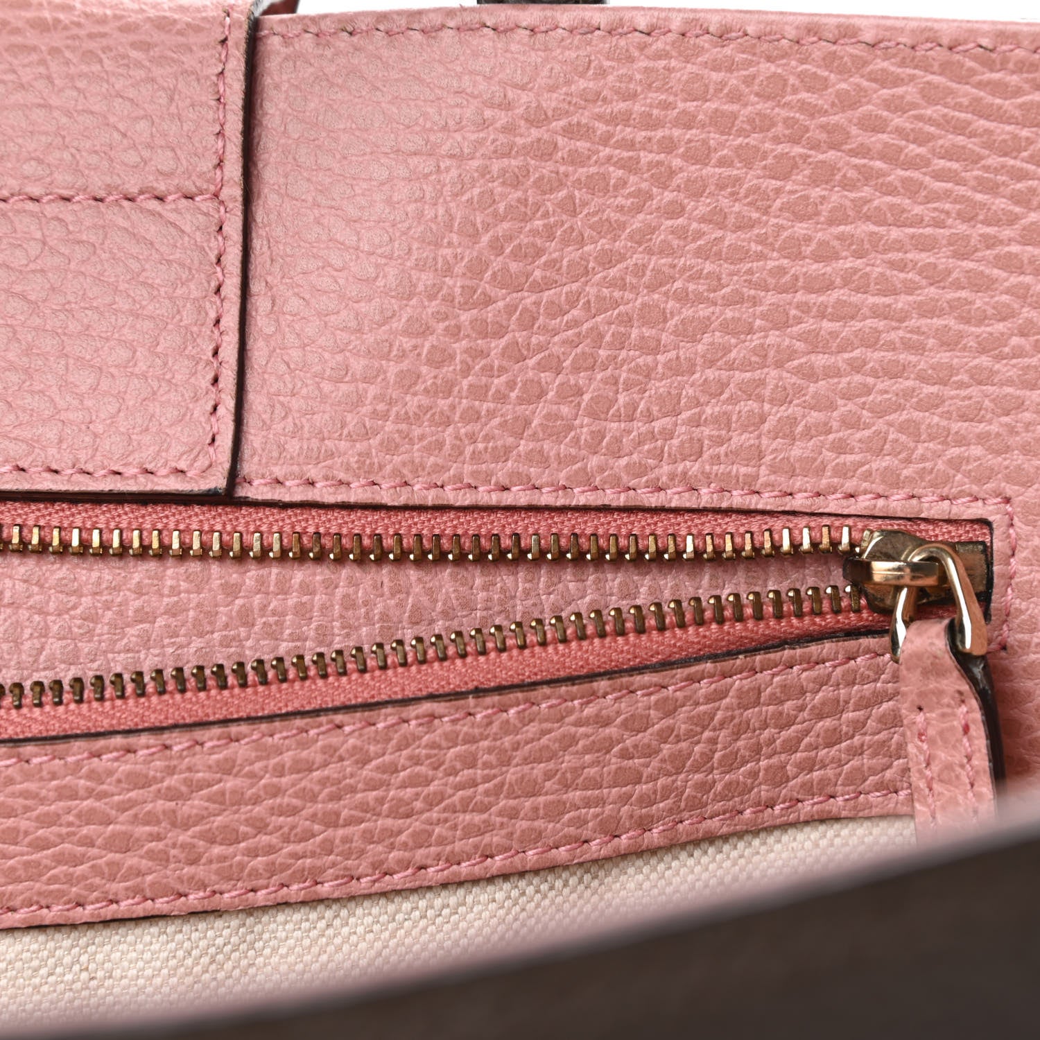 Gucci Dollar Calfskin Small Swing Tote Grey Field Soft Pink 14 of 14