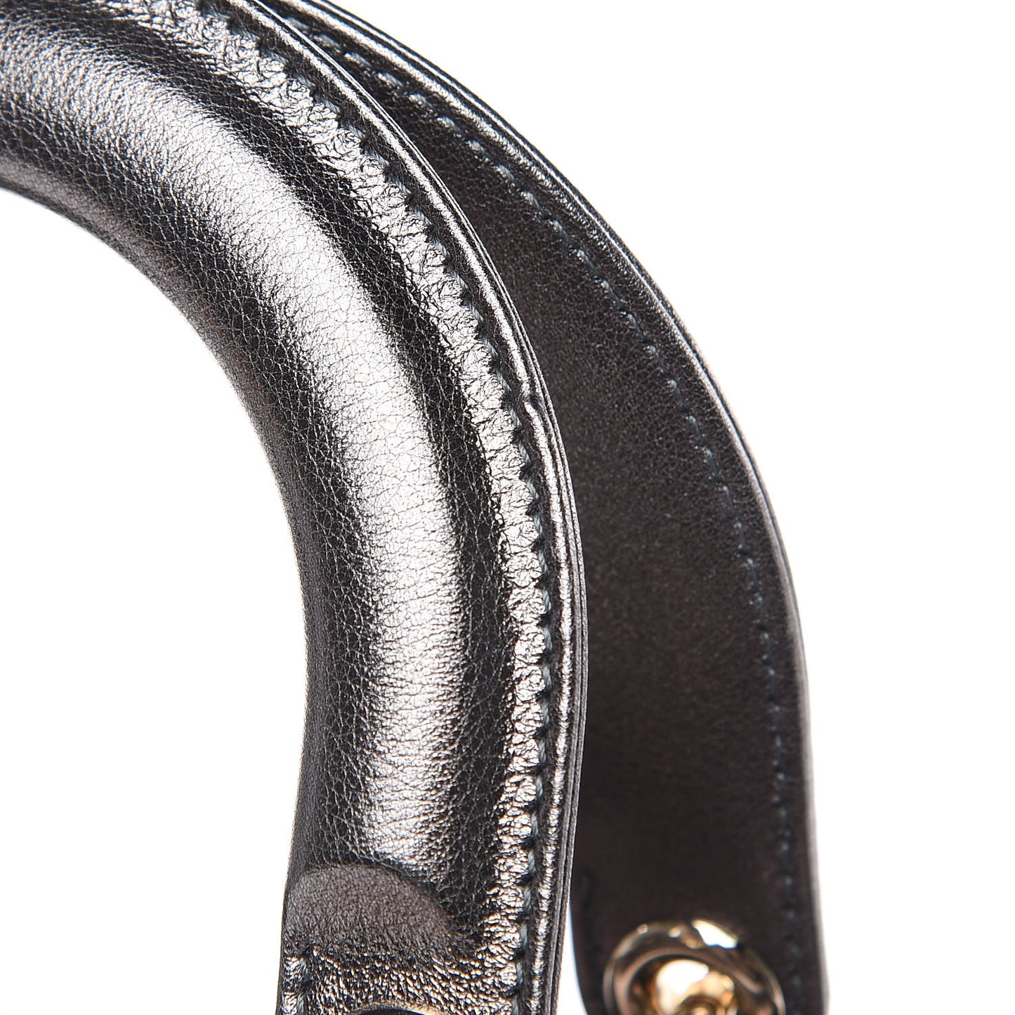 Metallic Grained Calfskin Cannage Small Lady Dior Gunmetal