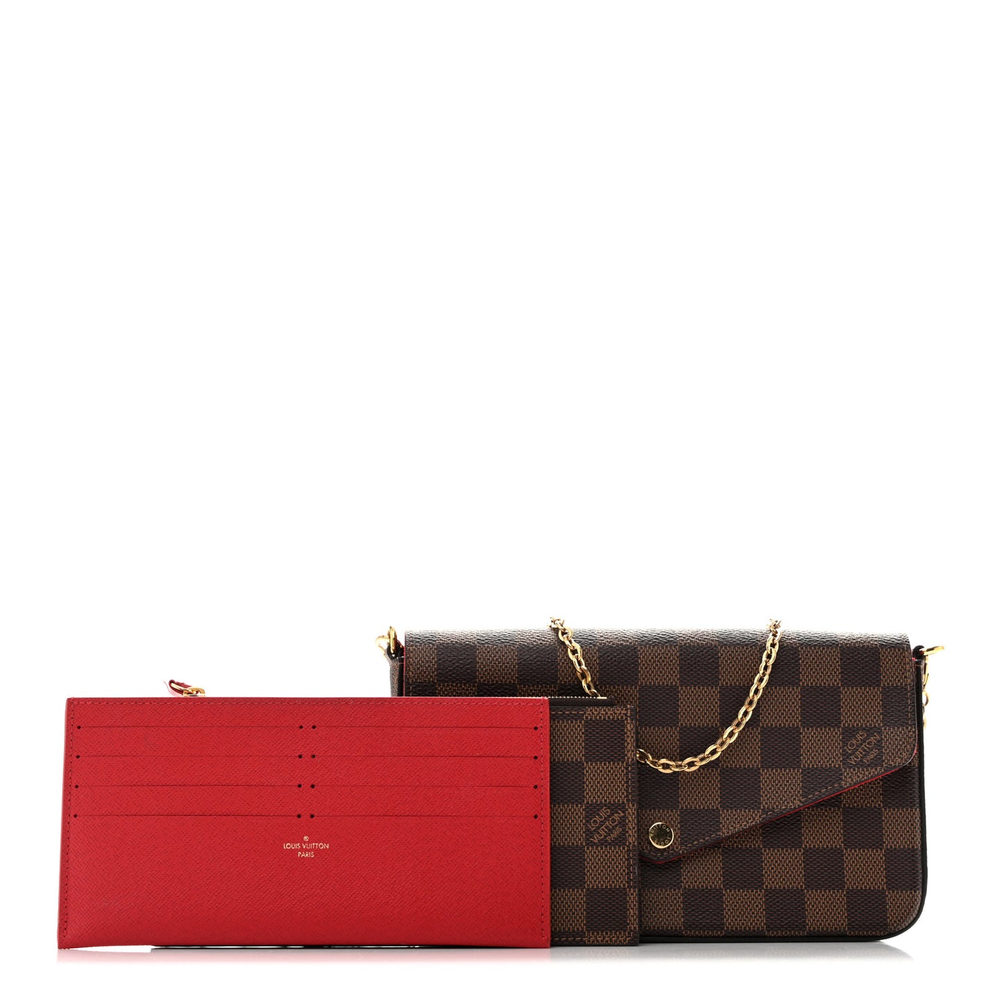 Damier Ebene Pochette Felicie Chain Wallet