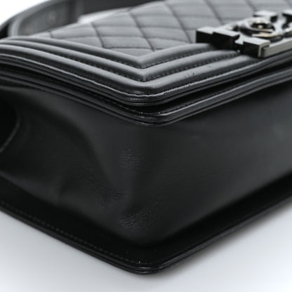 Chanel Calfskin Quilted Small Boy Flap So Black 8 of 9