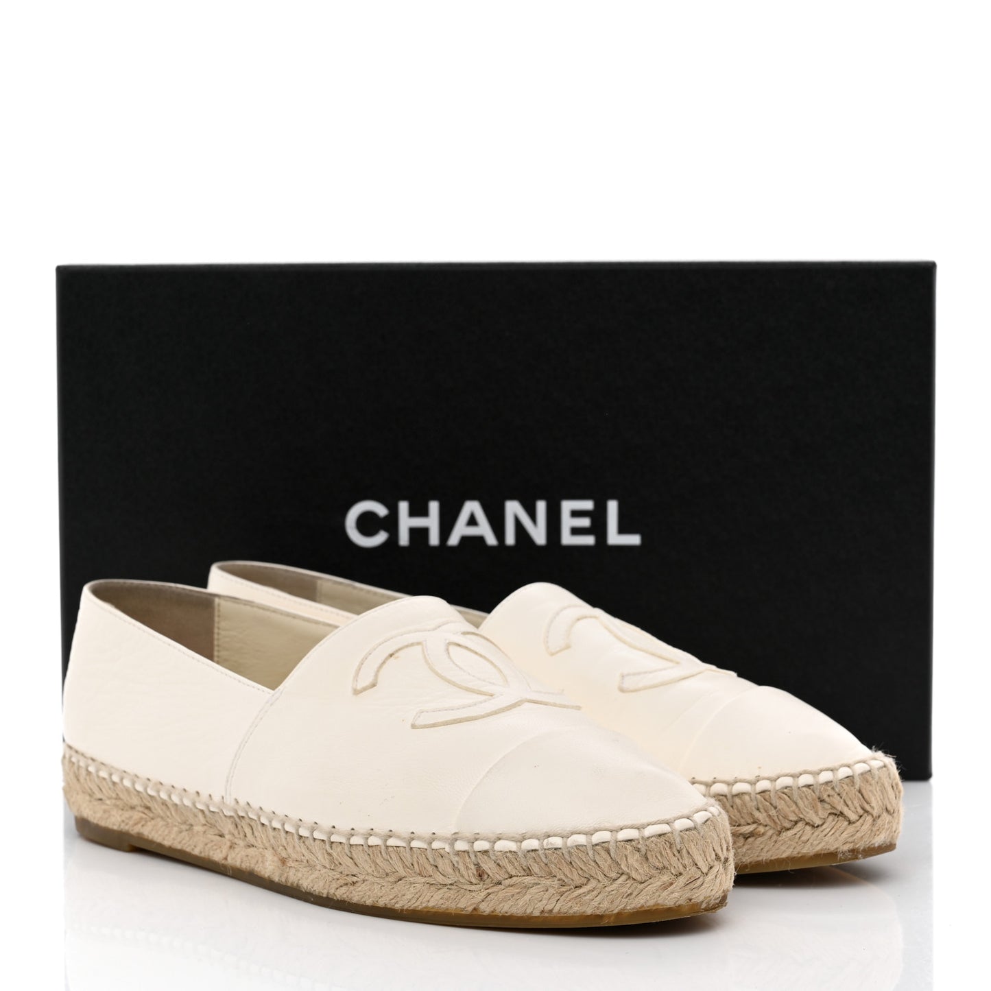 Lambskin CC Espadrilles 37 White