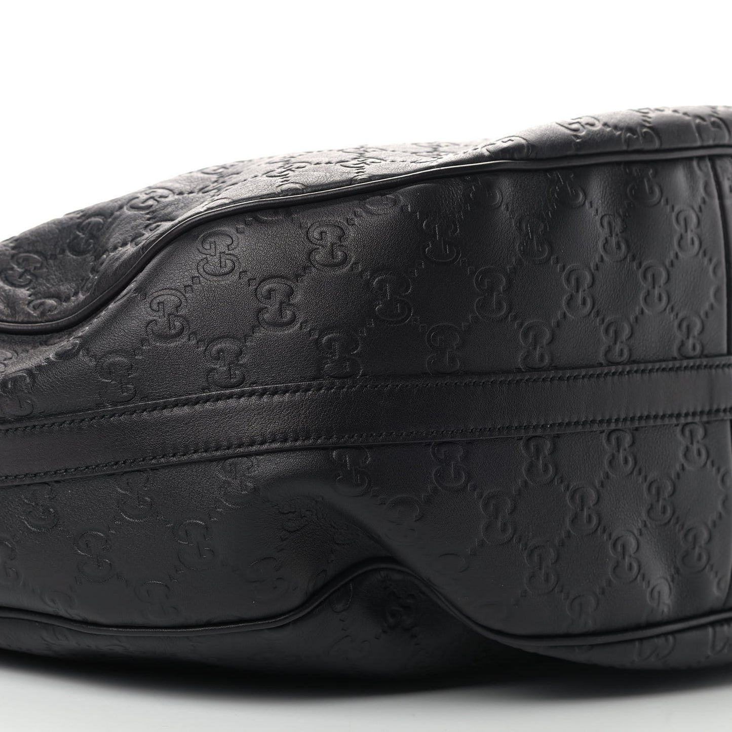 Guccissima Large GG Twins Hobo Black