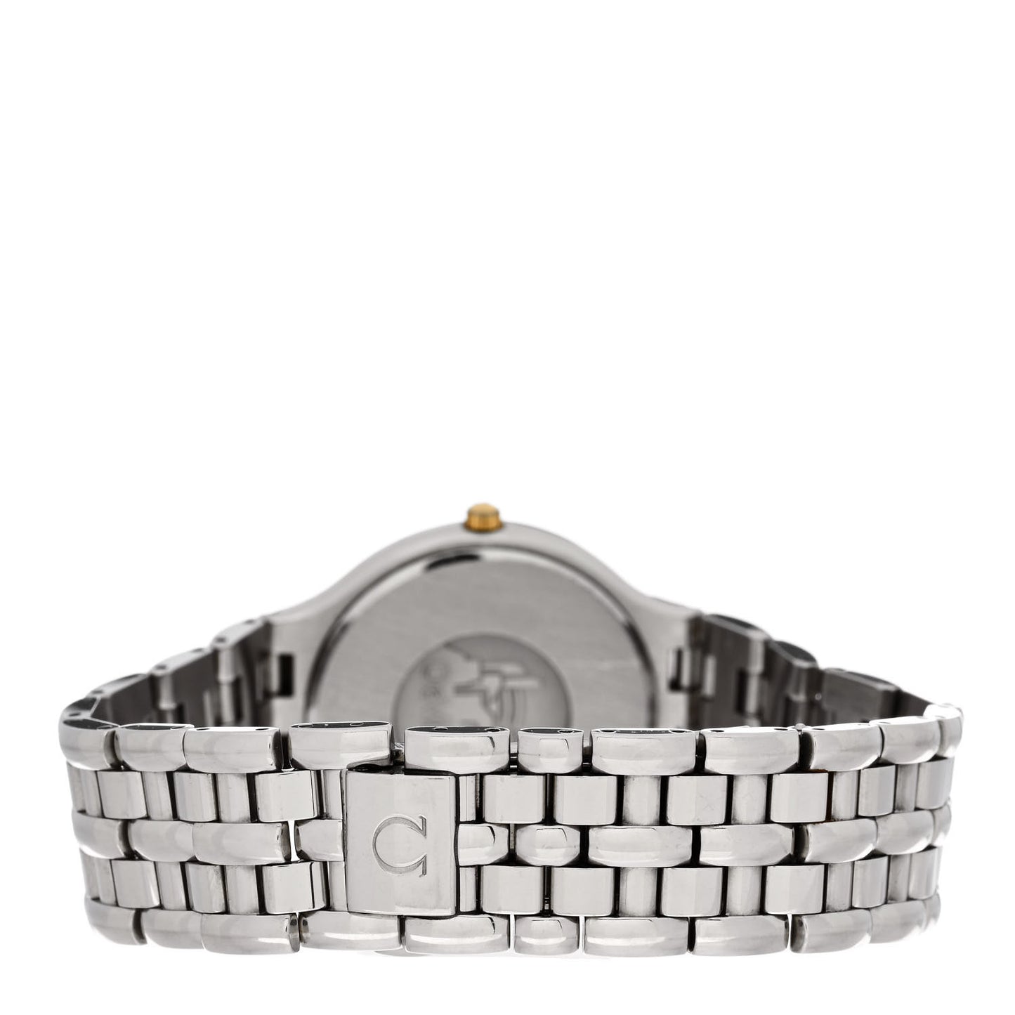 Stainless Steel 18K Yellow Gold 32mm De Ville Prestige Quartz Watch Brown 396.1016