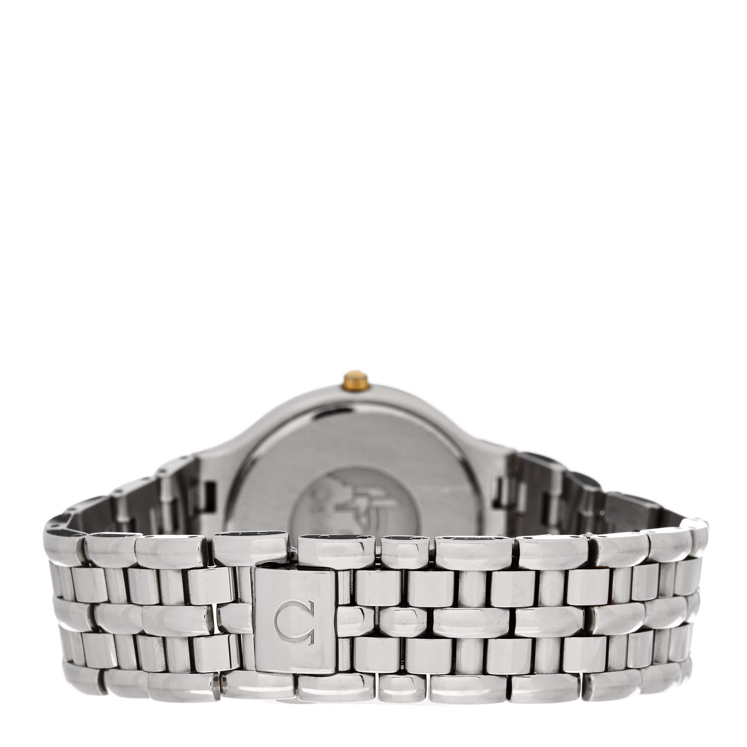 Omega Stainless Steel 18K Yellow Gold 32mm De Ville Prestige Quartz Watch Brown 396.1016 3 of 4