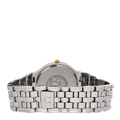 Omega Stainless Steel 18K Yellow Gold 32mm De Ville Prestige Quartz Watch Brown 396.1016 3 of 4