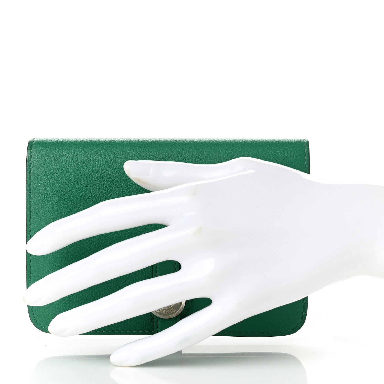 Hermes Evercolor Dogon Compact Wallet Vert Vertigo 2 of 8