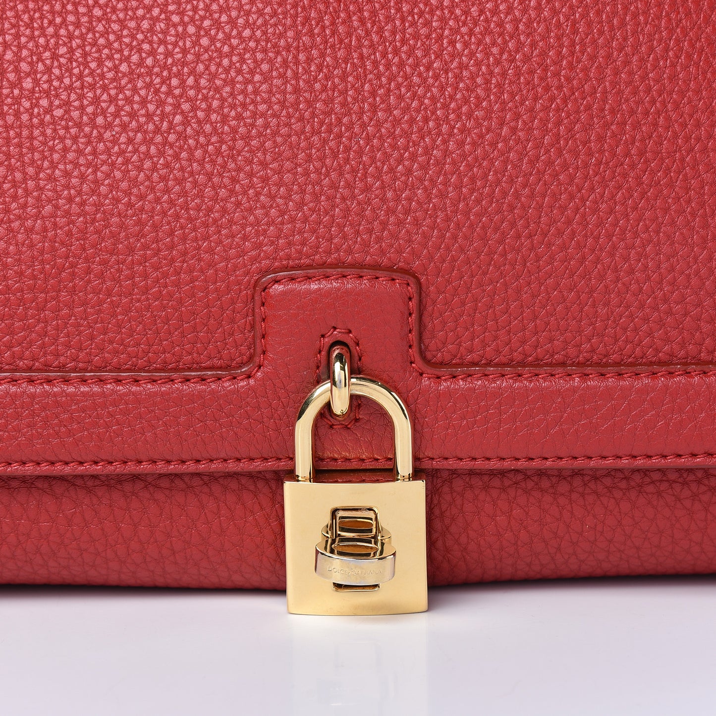 Calfskin Padlock Shoulder Bag Red