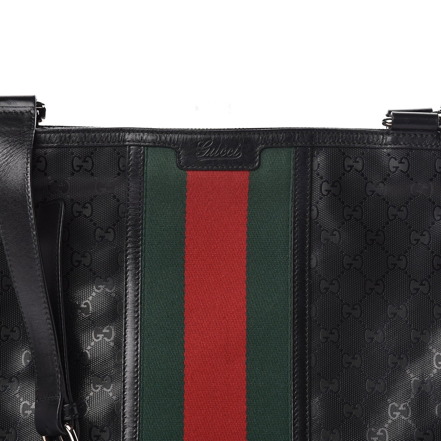 Imprime Monogram Web Medium 500 by Gucci Flat Messenger Bag Black