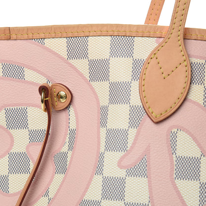 Louis Vuitton Damier Azur Tahitienne Neverfull MM 8 of 14