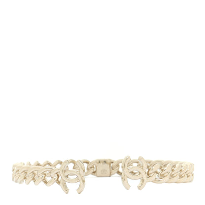 Chanel Metal CC Chain Link Choker Necklace M Gold 1 of 7