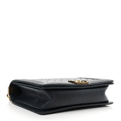 Chanel Pearly Caviar Quilted New Medium Boy Flap Navy 4 of 12