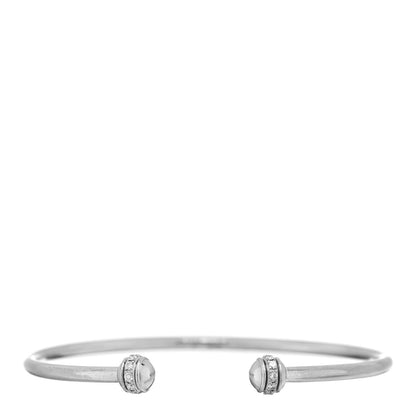 Piaget 18K White Gold Diamond Thin Possession Open Bangle Bracelet 1 of 3