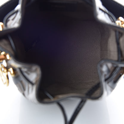 Fendi Vitello Liberty F is Fendi Bi-Color FF 1974 Embossed Mini Mon Tresor Bucket Bag Maya Black 7 of 9