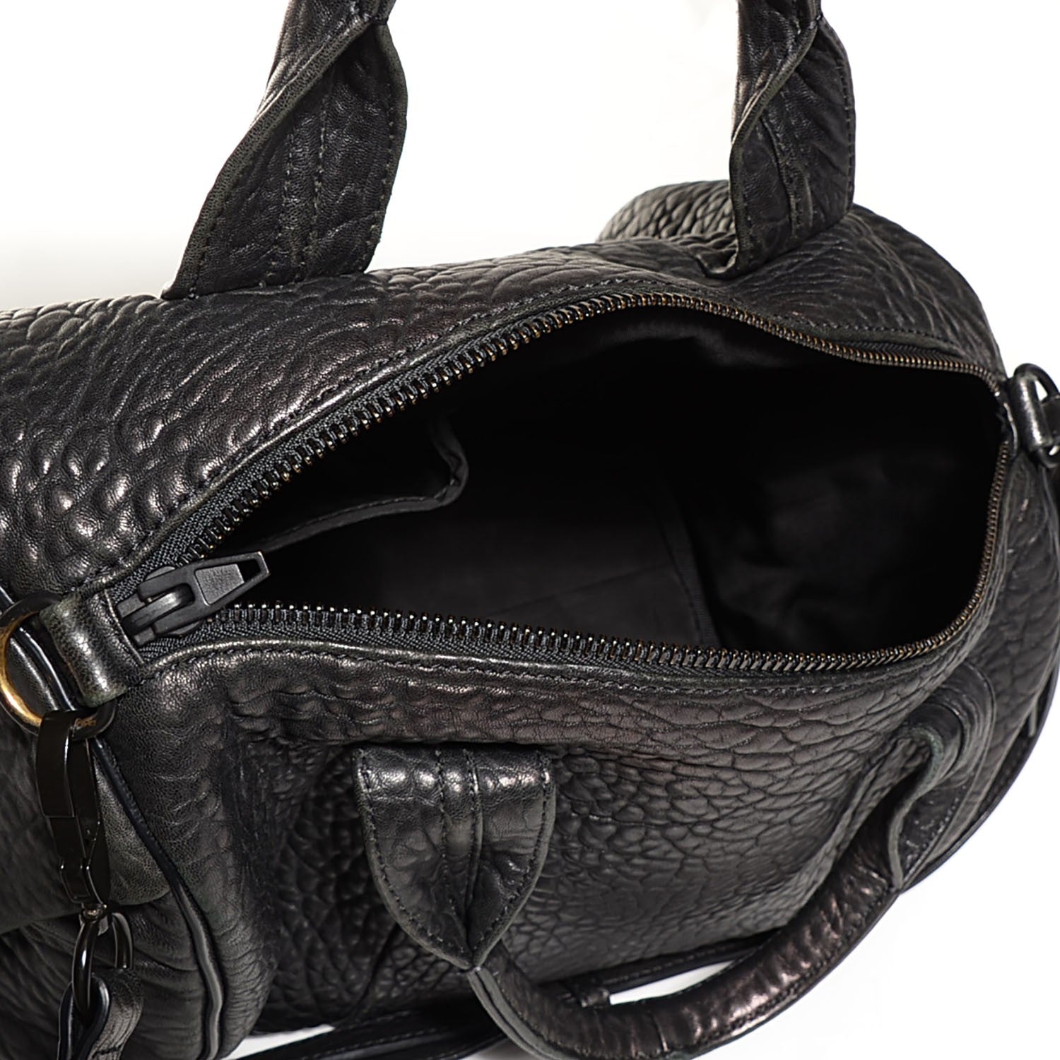 Alexander Wang Pebbled Lambskin Rocco Black Matte Black Hardware 7 of 9
