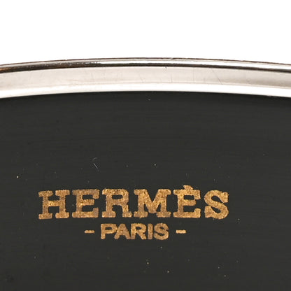 Hermes Enamel Printed Wide Grand Apparat Bracelet 65 Black 8 of 10