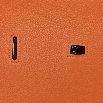 Hermes Taurillon Clemence Jypsiere 28 Orange 12 of 14