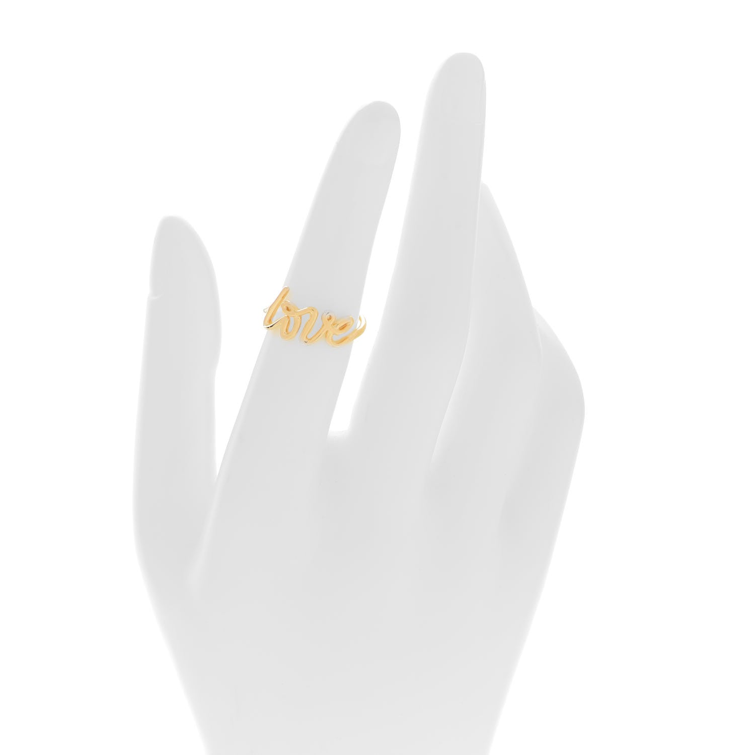 Tiffany 18K Yellow Gold Paloma's Graffiti Love Ring 50 5.5 2 of 6