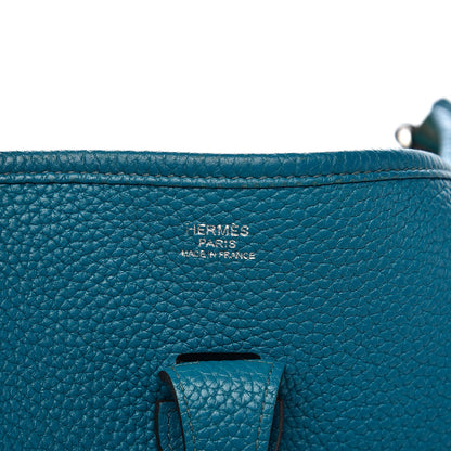 Hermes Taurillon Clemence Evelyne III PM Bleu Izmir 6 of 11