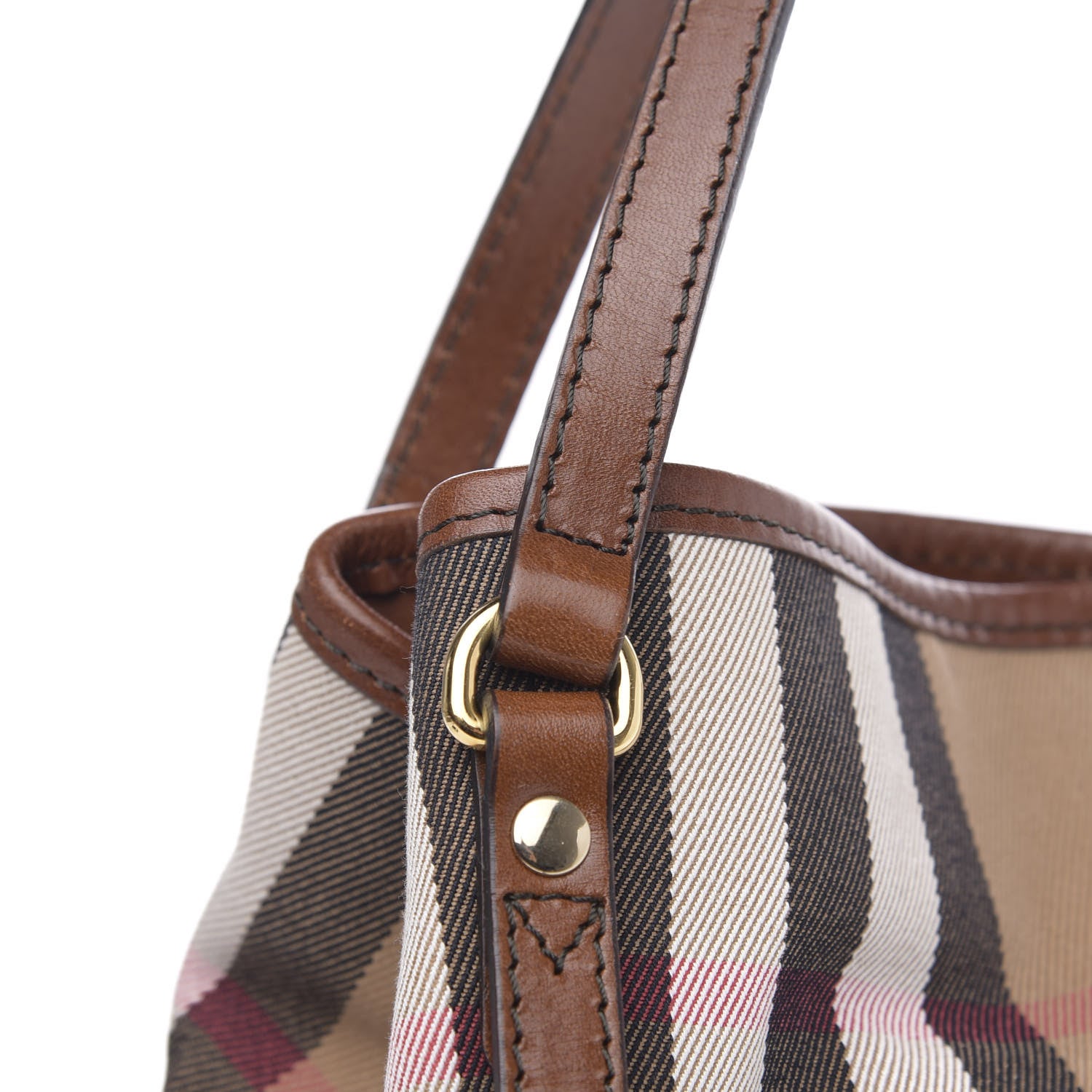 Burberry House Check Small Canterbury Tote Dark Tan 1 of 11
