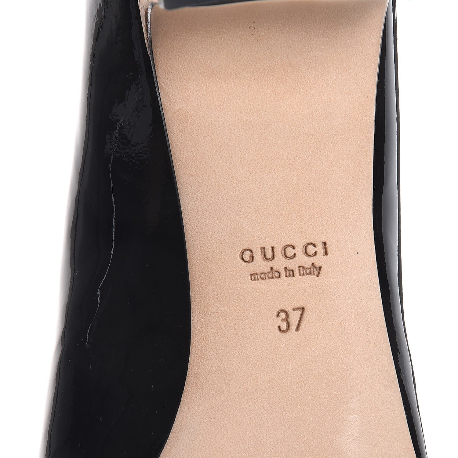 Gucci Patent Studded Cord Jacquelyne Pumps 37 Black 6 of 8