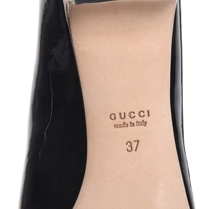 Gucci Patent Studded Cord Jacquelyne Pumps 37 Black 6 of 8