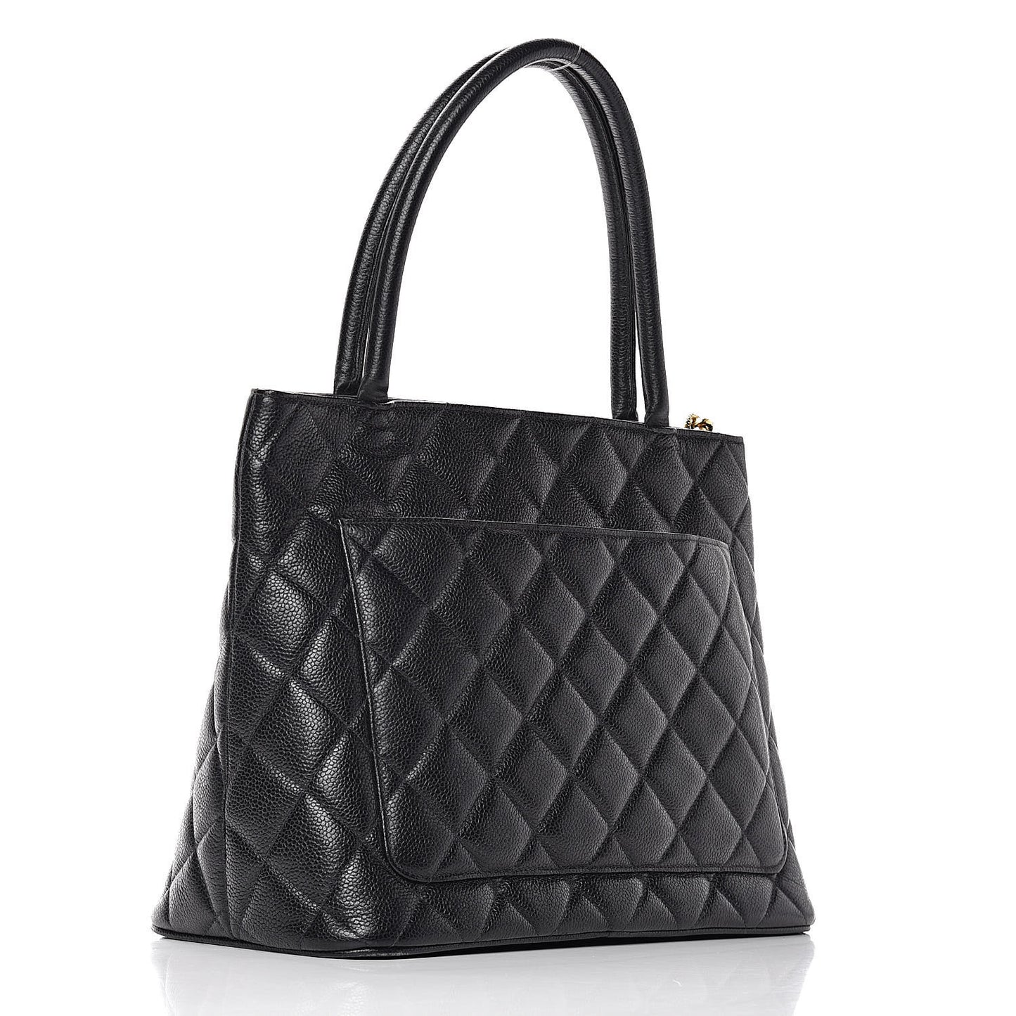 Caviar Quilted Medallion Tote Black