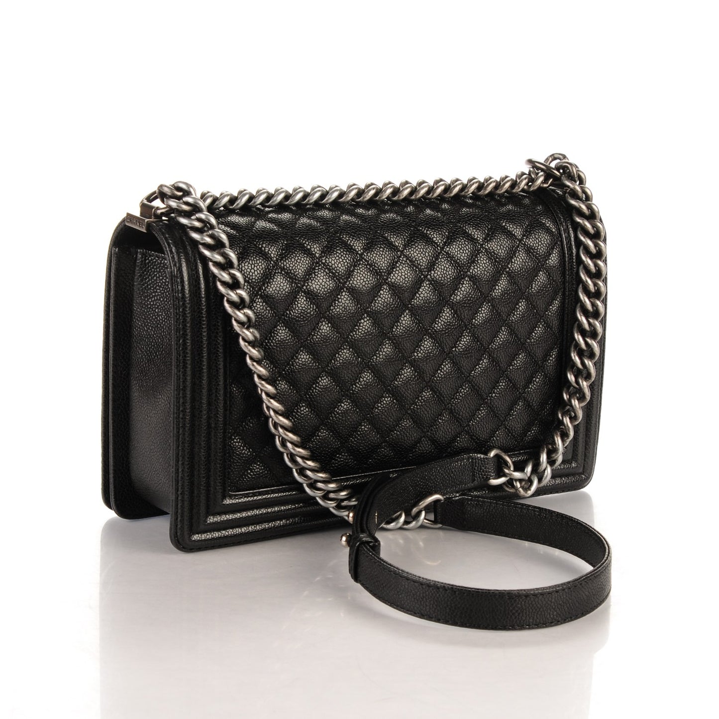 Caviar Quilted New Medium Boy Flap Black