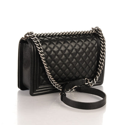 Chanel Caviar Quilted New Medium Boy Flap Black 3 of 7