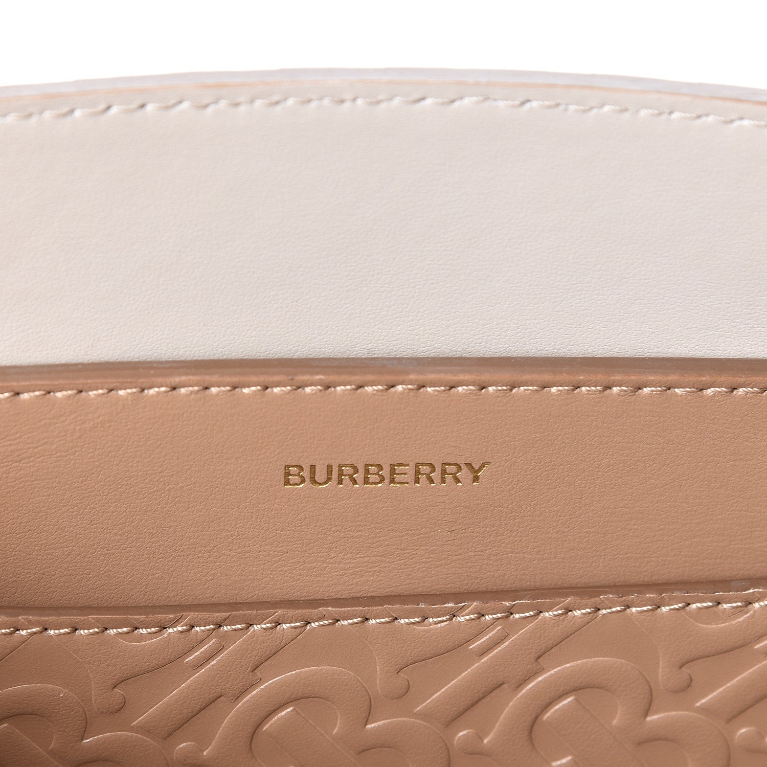 Burberry Calfskin Embossed Monogram Small Belt Bag Light Camel 5 of 9
