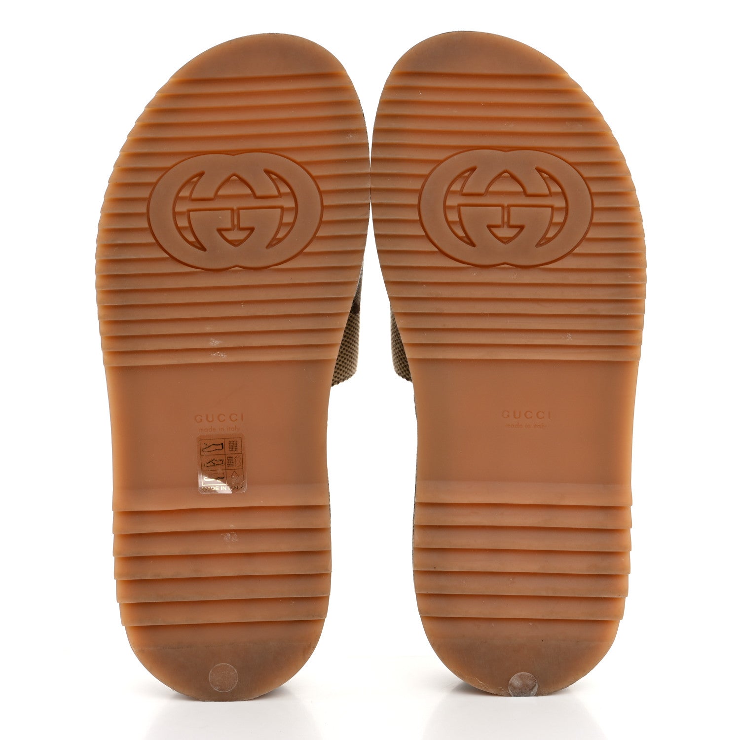 Gucci Monogram Maxi GG Angelina Platform 55mm Slide Sandals 39 Camel Ebony 6 of 12