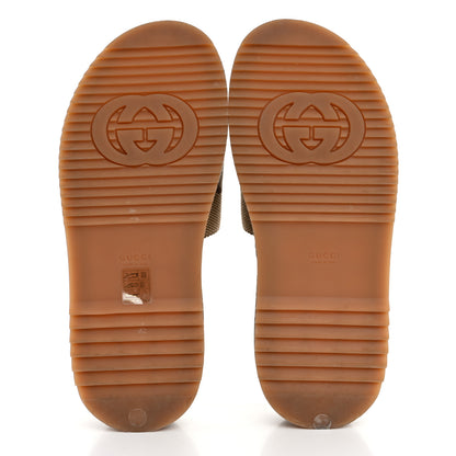 Gucci Monogram Maxi GG Angelina Platform 55mm Slide Sandals 39 Camel Ebony 6 of 12