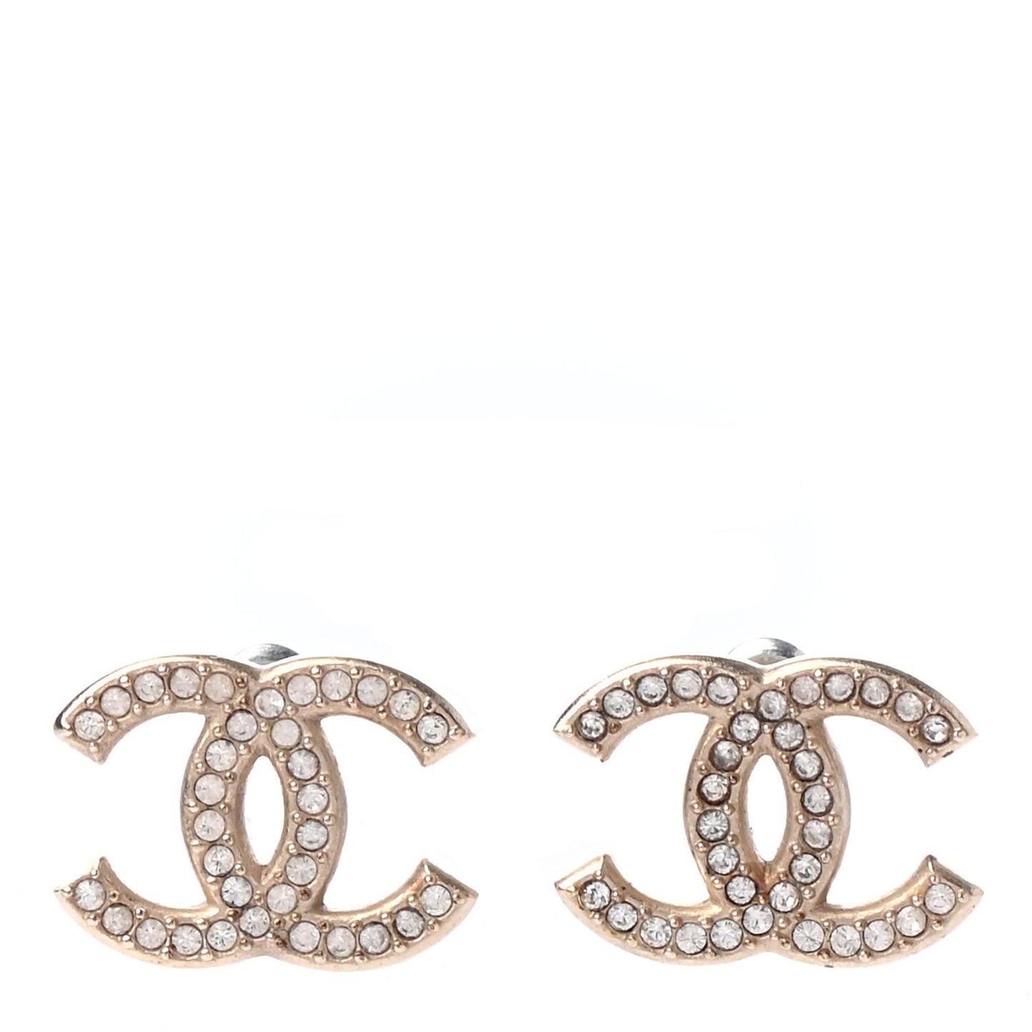Crystal CC Earrings Gold
