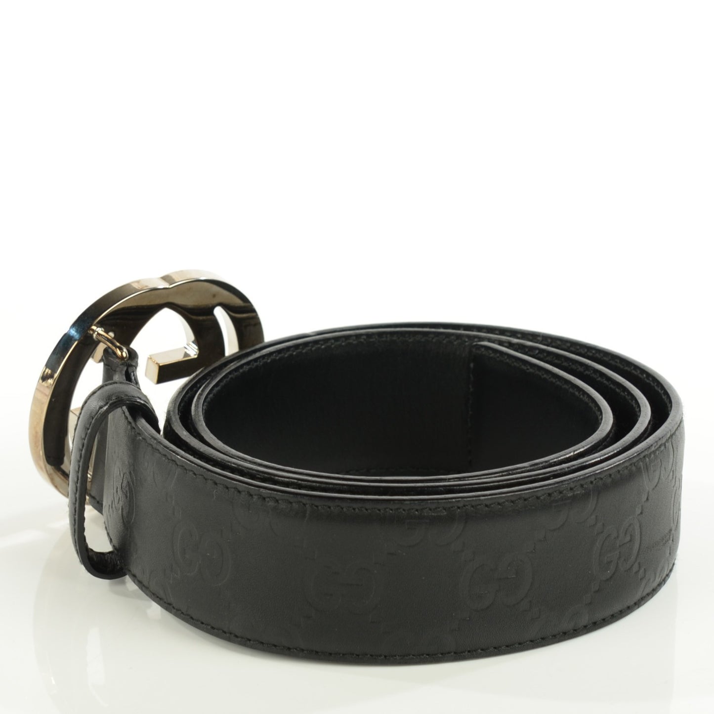 Guccissima Interlocking G Belt Black 85 34