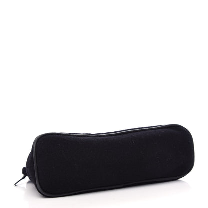 Hermes Wool Felt Bolide Travel Cosmetic Pouch Black 4 of 6