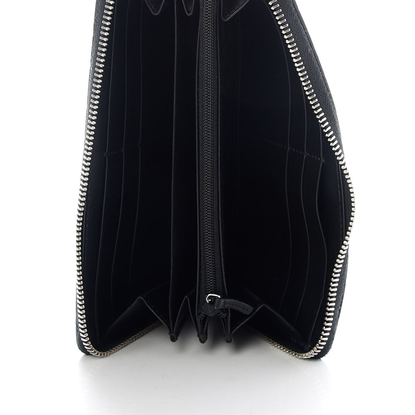 Guccissima Web Zip Around Wallet Black