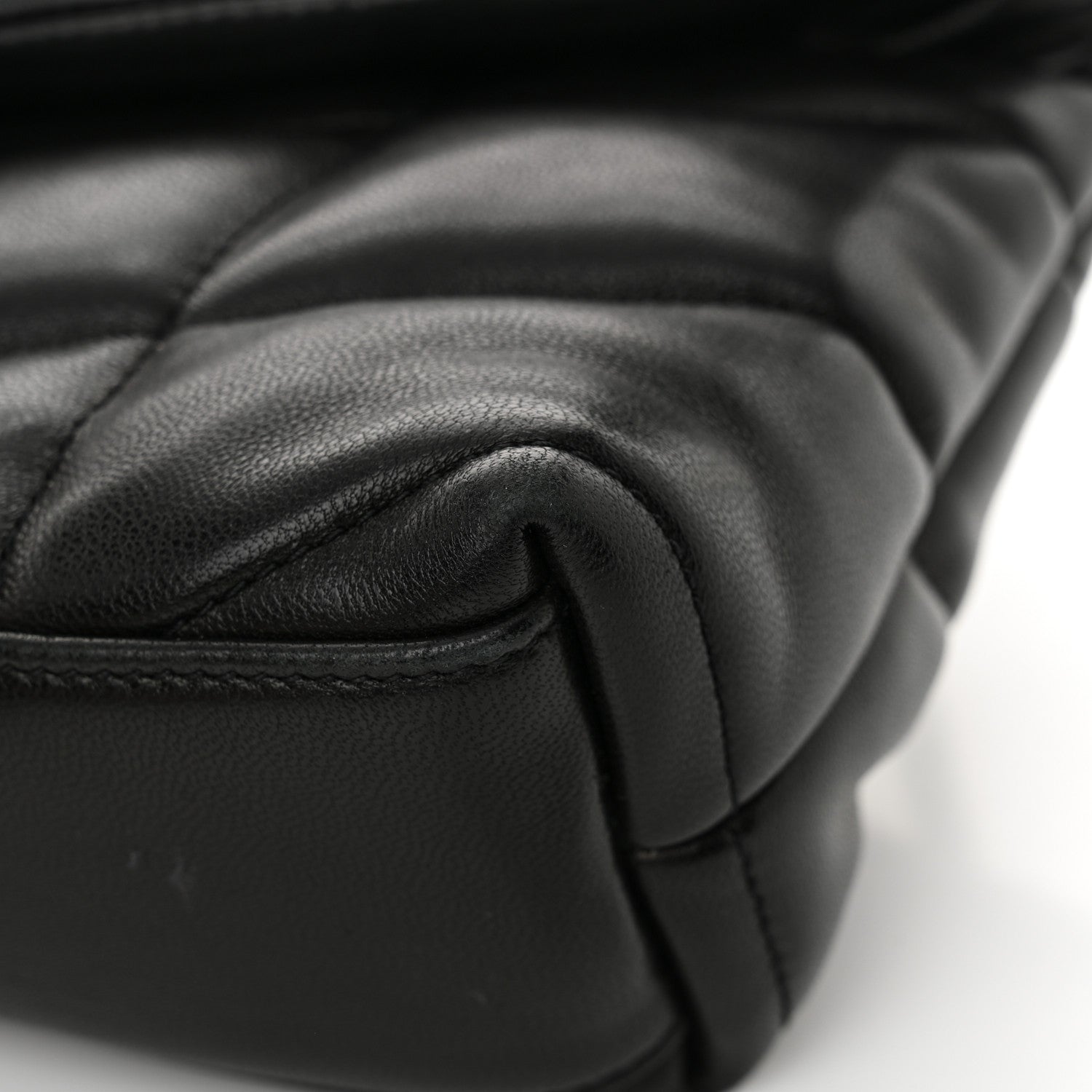 Saint Laurent Lambskin Quilted Toy Loulou Puffer Monogram Monochrome Chain Satchel Black 12 of 13