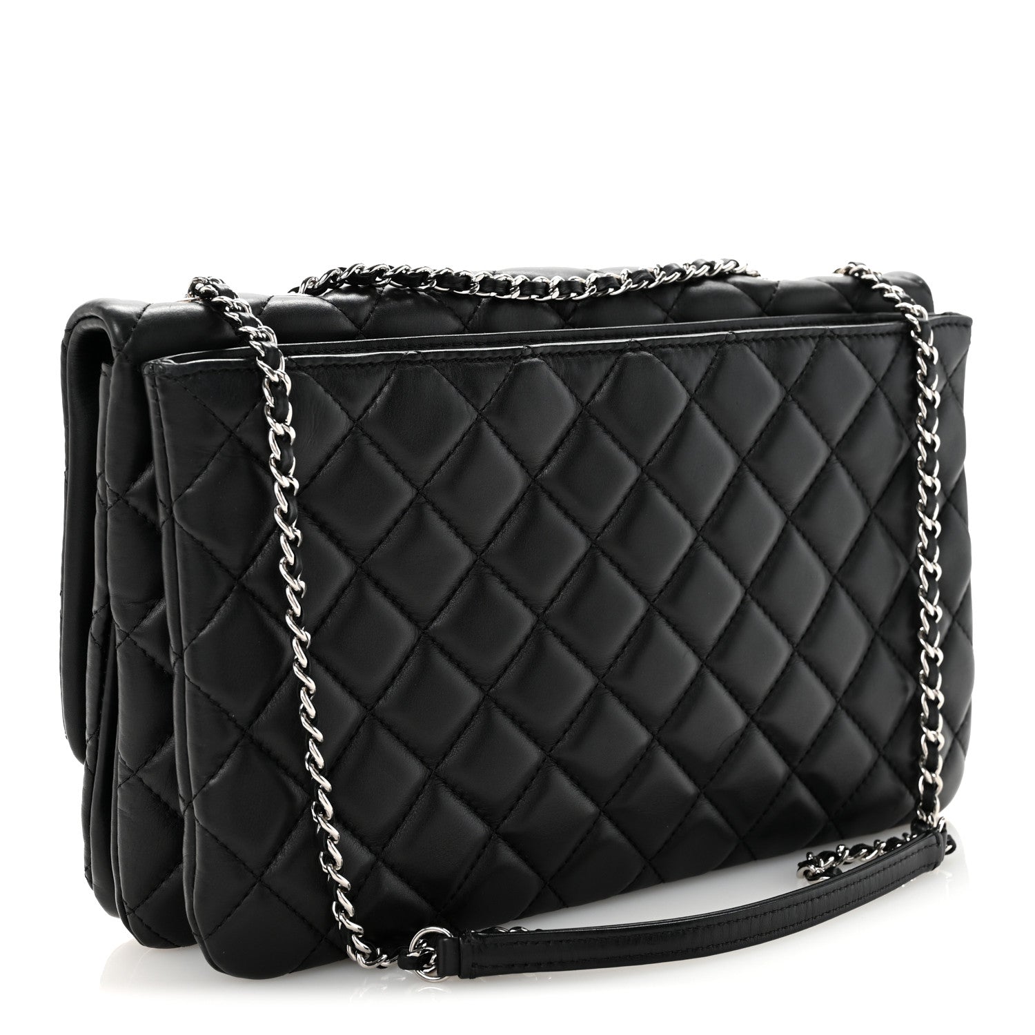 Chanel Lambskin Quilted Jumbo Chanel 3 Flap Bag Black 3 of 11