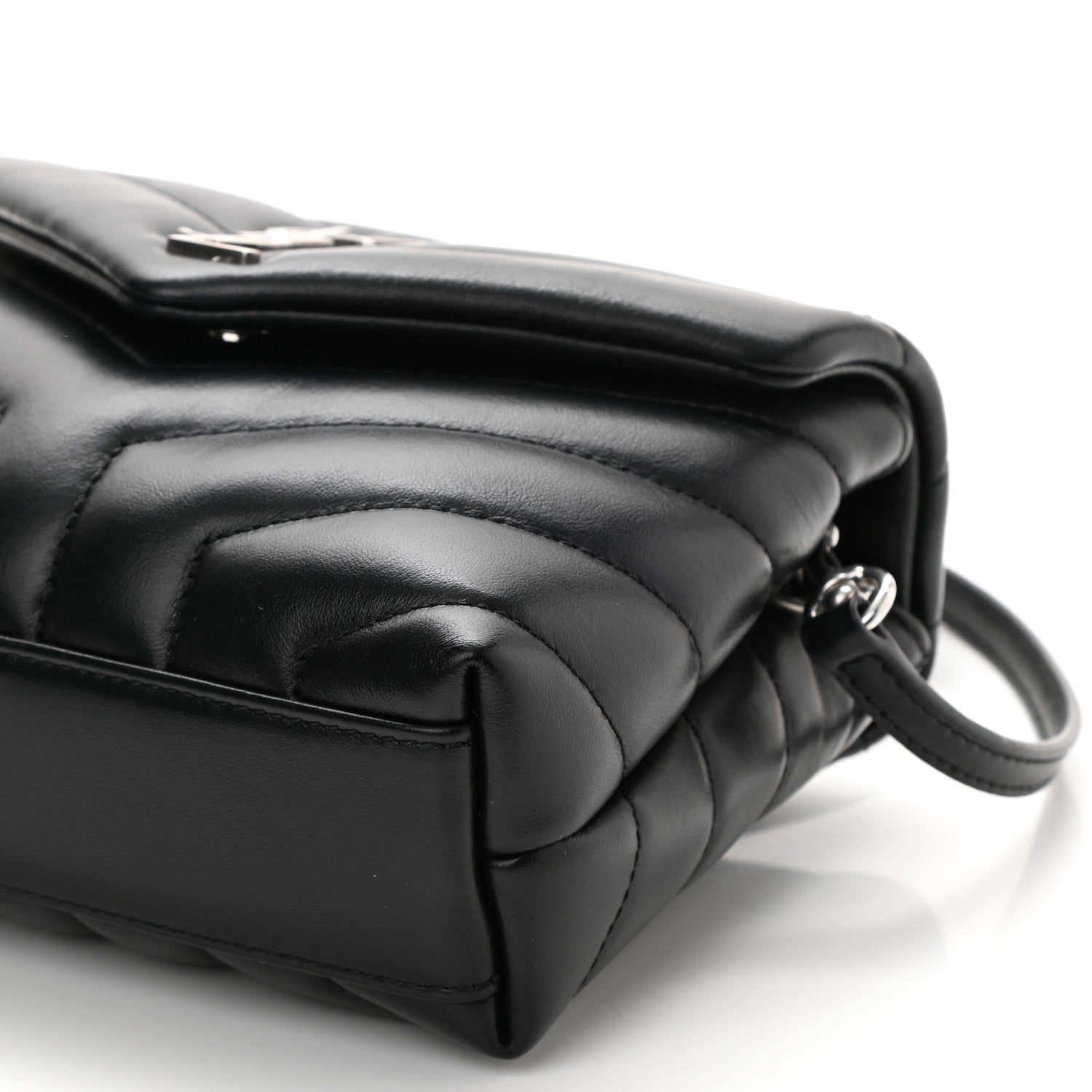 Saint Laurent Calfskin Y Quilted Monogram Toy Loulou Crossbody Bag Black 11 of 12