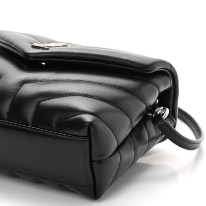 Saint Laurent Calfskin Y Quilted Monogram Toy Loulou Crossbody Bag Black 11 of 12