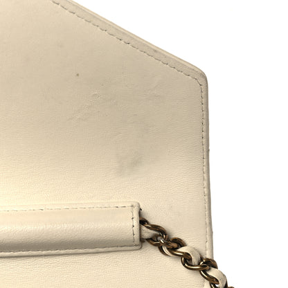 Chanel Lambskin Chevron Mini Coco Envelope Flap White 15 of 16