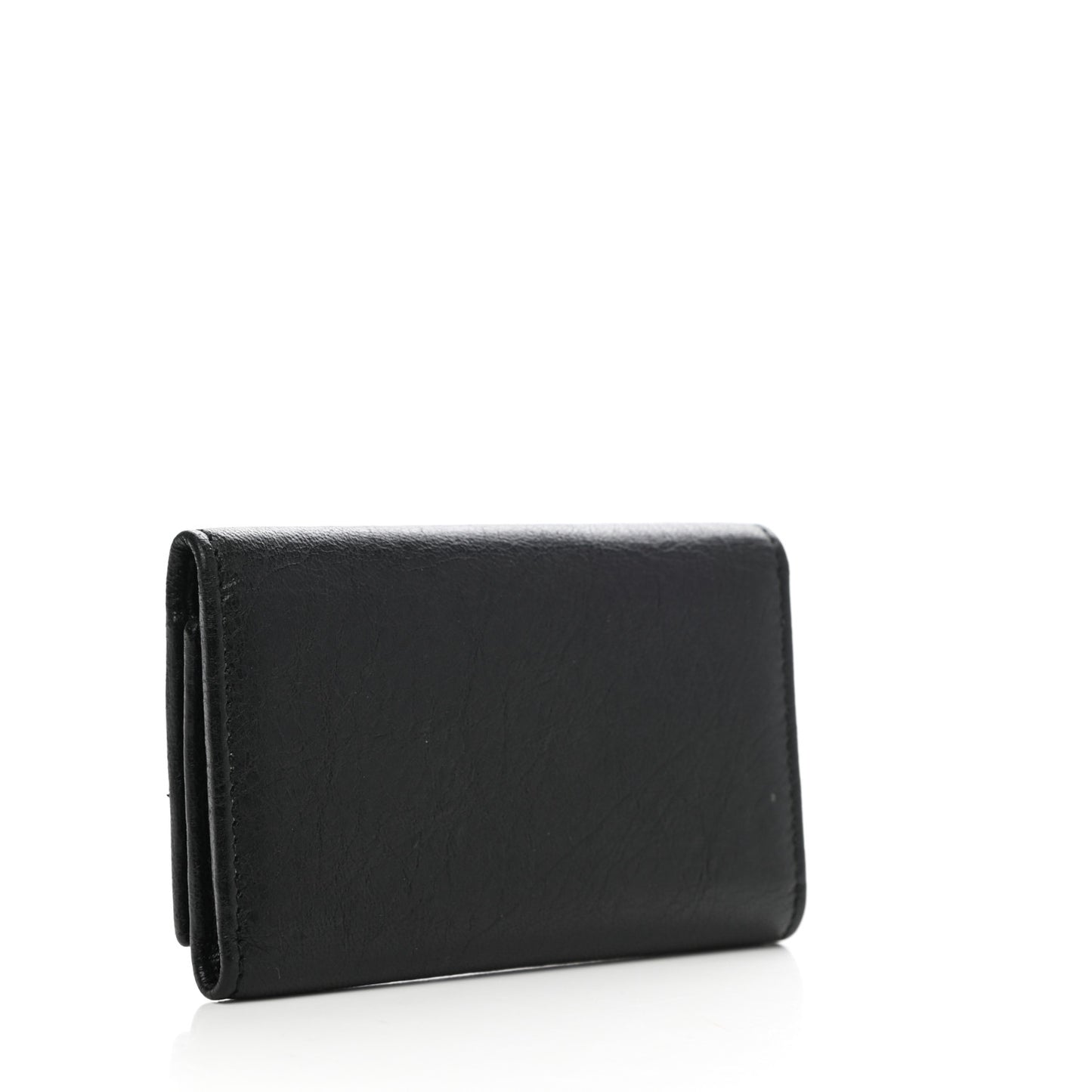 Agneau Giant 12 Rose Gold Hardware Osaka Key Holder Black