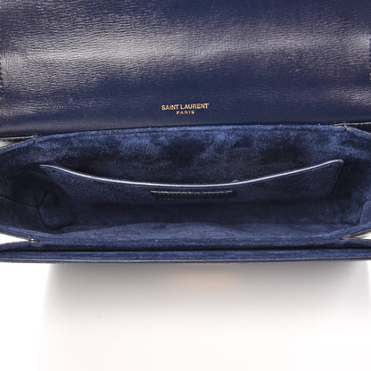 Saint Laurent Smooth Calfskin Suede Medium Bellechasse Navy 5 of 7